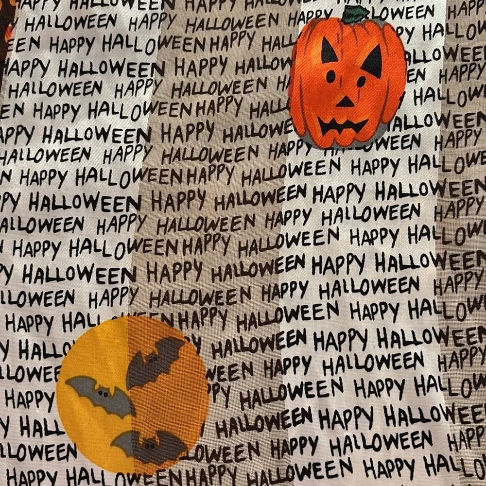 Elaine Gold Halloween Print Chiffon Sheer Scarf Hair Scarf One Size